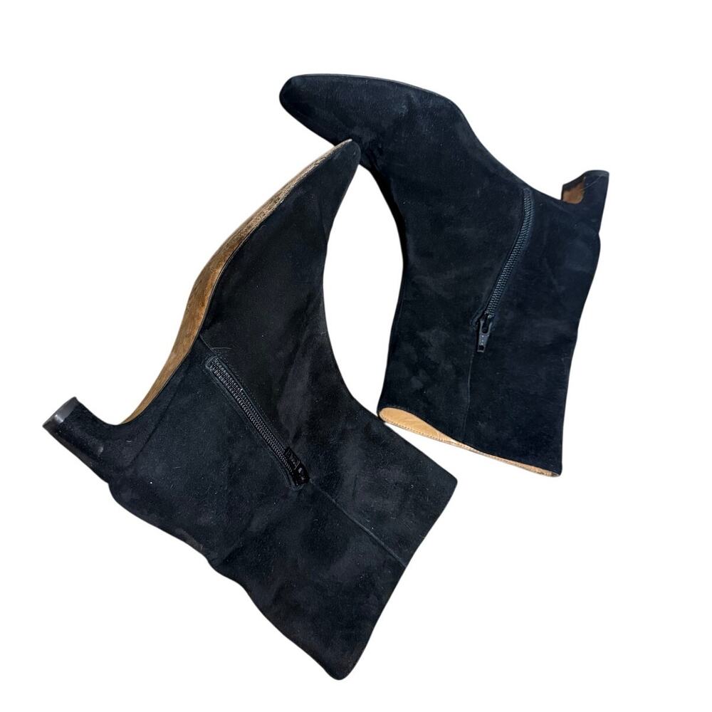 LOQ Black Suede Ankle Boots Sz. 36 (US 5.5) - Picture 5 of 8